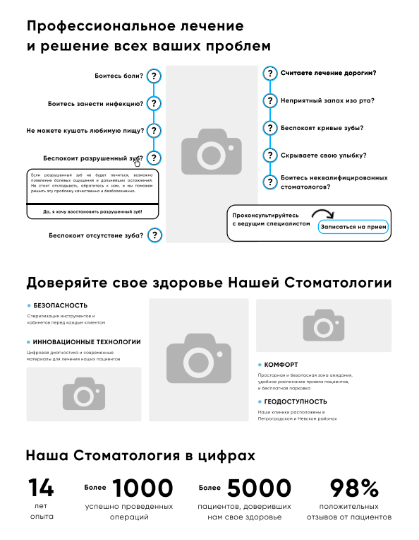 прототип сайта стоматологии